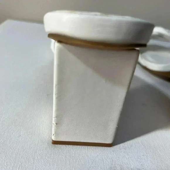 MADDEN GIRL WHITE GRACY BREIDED BLOCK HEEL SLIDE SANDAL SIZE 11 - Picture 7 of 10